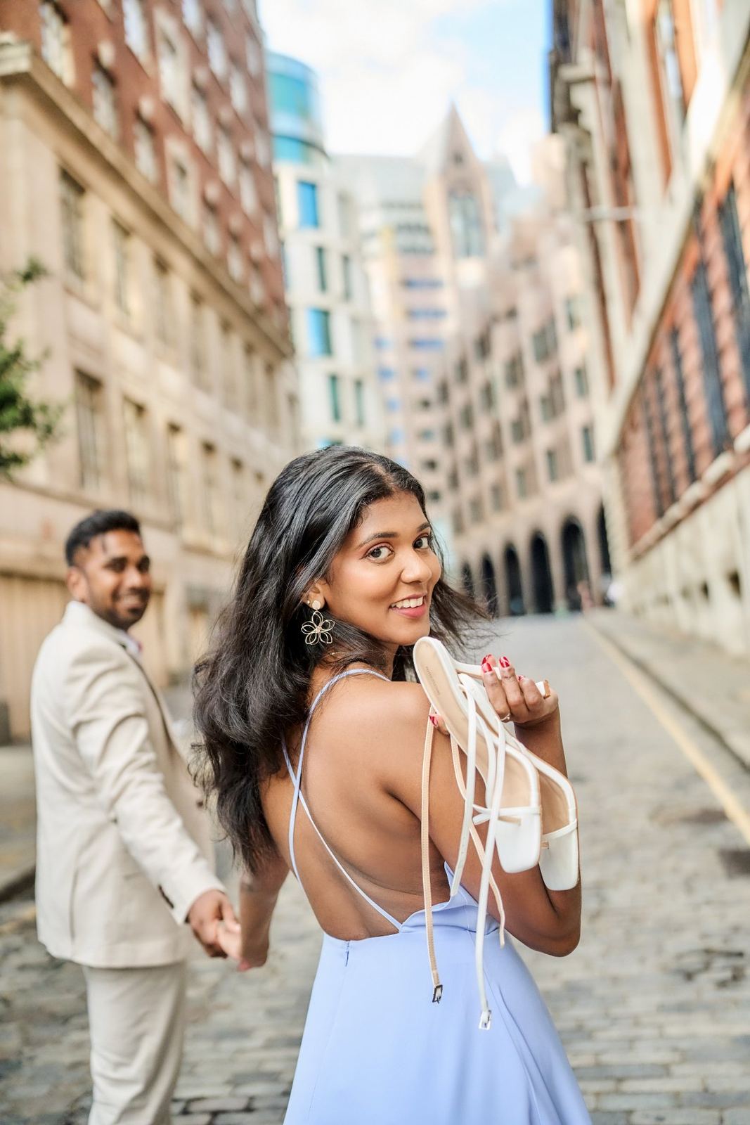 Aswanee & Pravin pre-wedding shoot at Tower Bridge — pre-wedding photography by Heston Photo