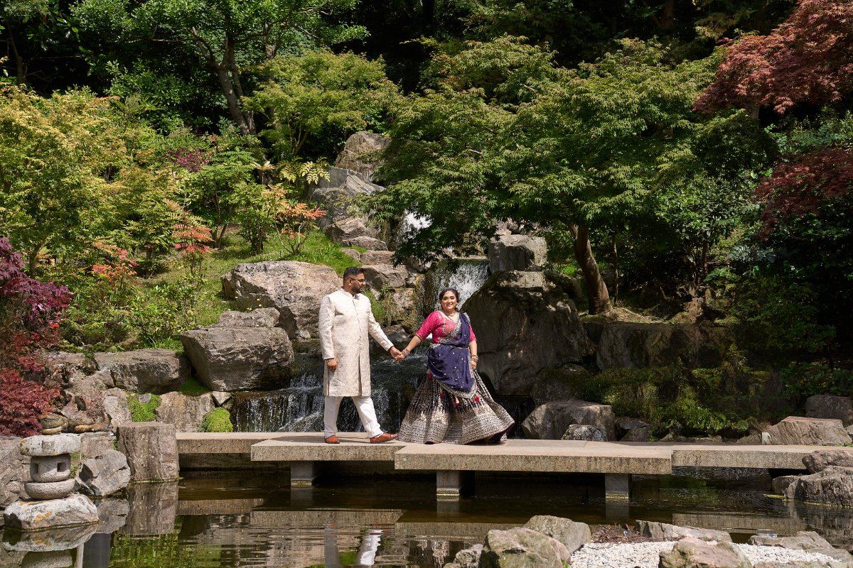 Jayen & Dhruvi pre-wedding shoot at Holland Park — pre-wedding photography by Heston Photo