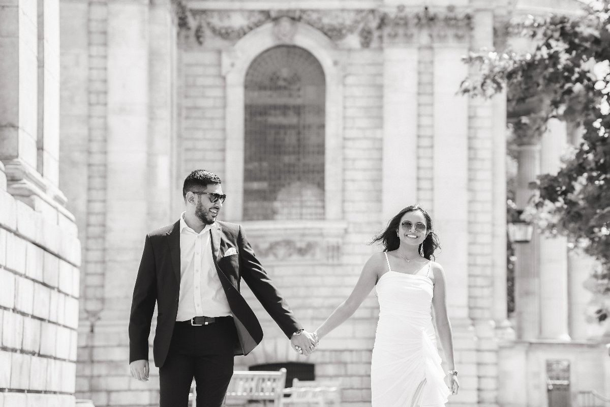 Valisha & Priyesh pre-wedding shoot at St Paul's Cathedral — pre-wedding photography by Heston Photo