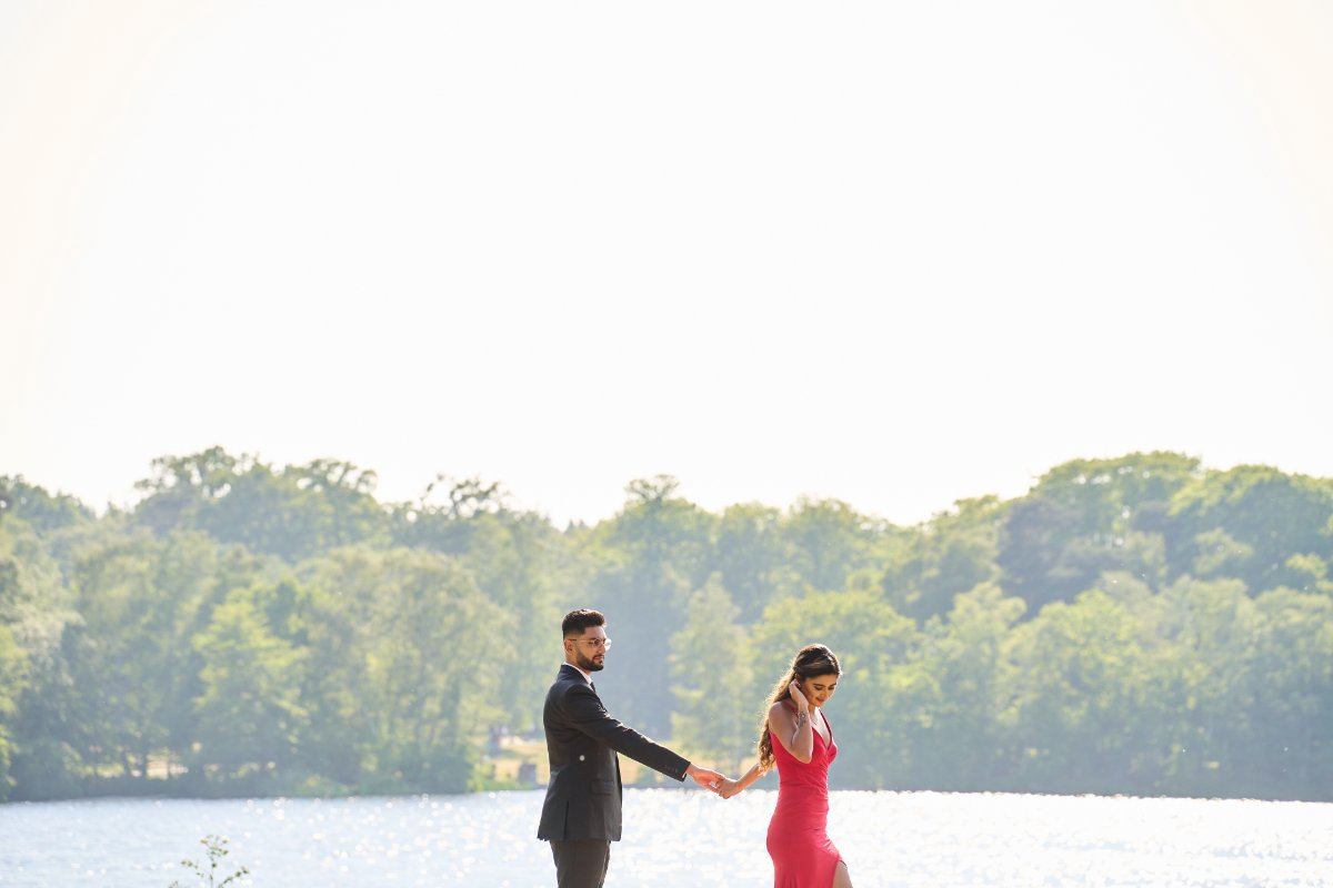 Vijay & Umisha pre-wedding shoot at Virginia Waters — pre-wedding photography by Heston Photo