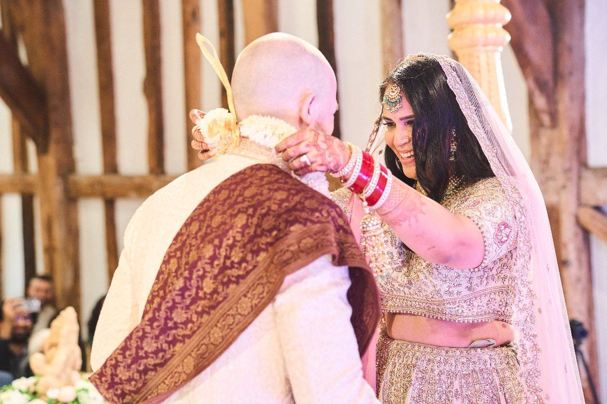George & Sanjana wedding at The Great Barn — Asian wedding photography by Heston Photo