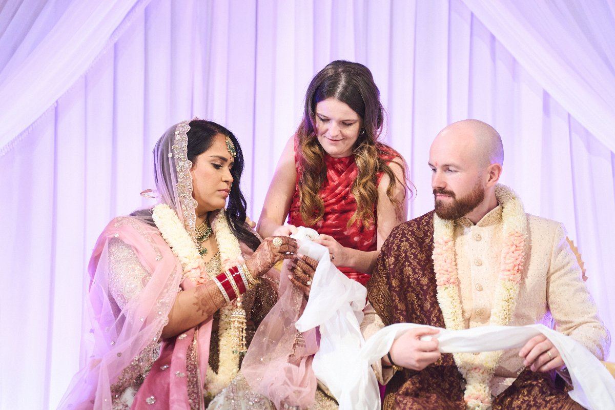 George & Sanjana wedding at The Great Barn — Asian wedding photography by Heston Photo