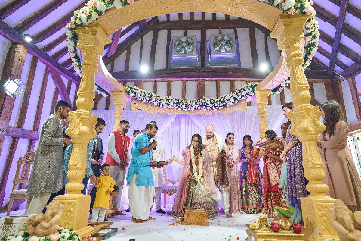 George & Sanjana wedding at The Great Barn — Asian wedding photography by Heston Photo
