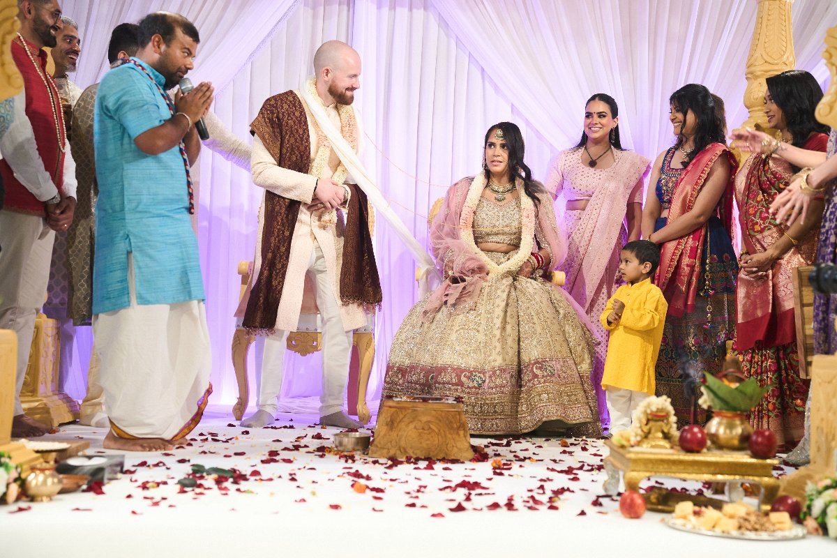 George & Sanjana wedding at The Great Barn — Asian wedding photography by Heston Photo