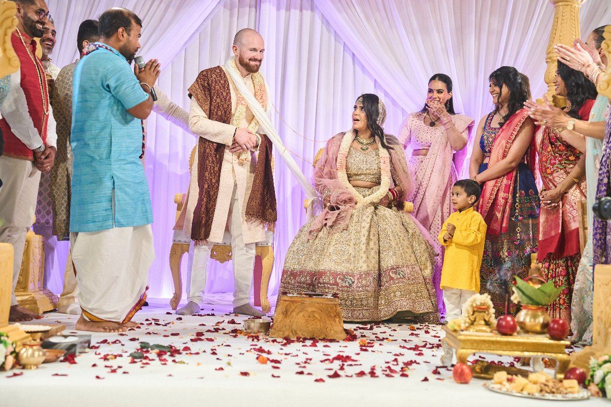 George & Sanjana wedding at The Great Barn — Asian wedding photography by Heston Photo